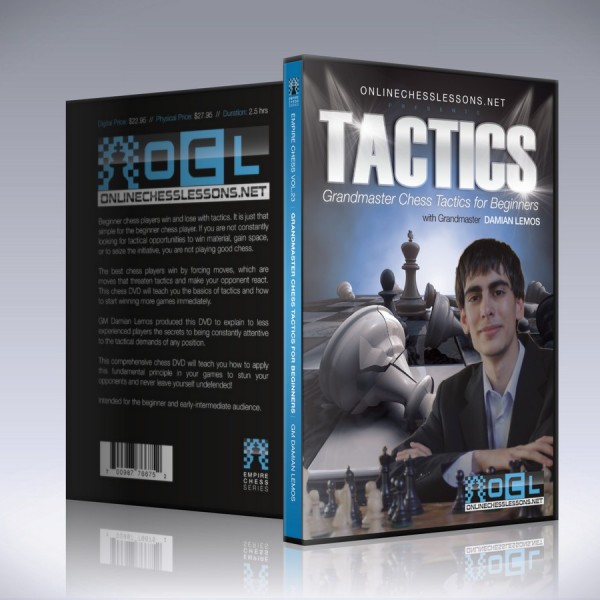 Chess Tactics of the Grandmasters (Beginner DVD) – GM Damian Lemos