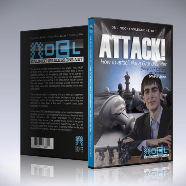 How to Attack like a Grandmaster (Beginner DVD) – GM Damian Lemos