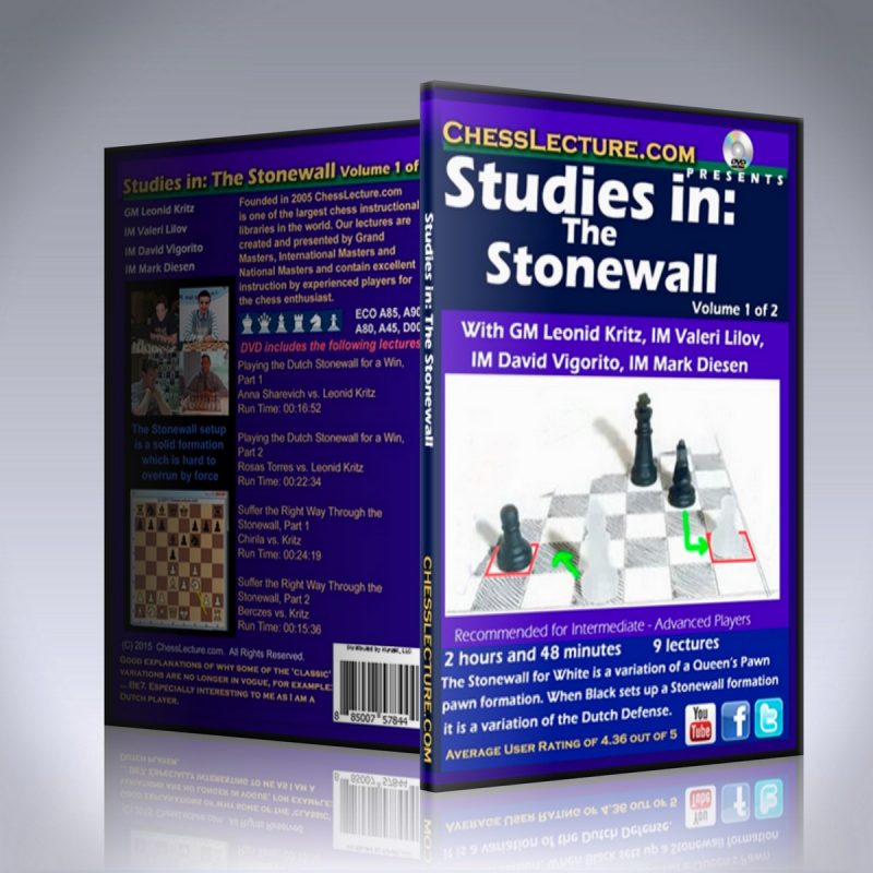 Studies in: The Stonewall 2 DVD set – GM Leonid Kritz, IM Valeri Lilov, IM David Vigorito and IM Mark Diesen