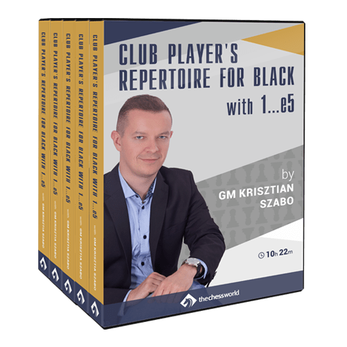 Club Player's Repertoire for Black with 1...e5 by GM Krisztian Szabo