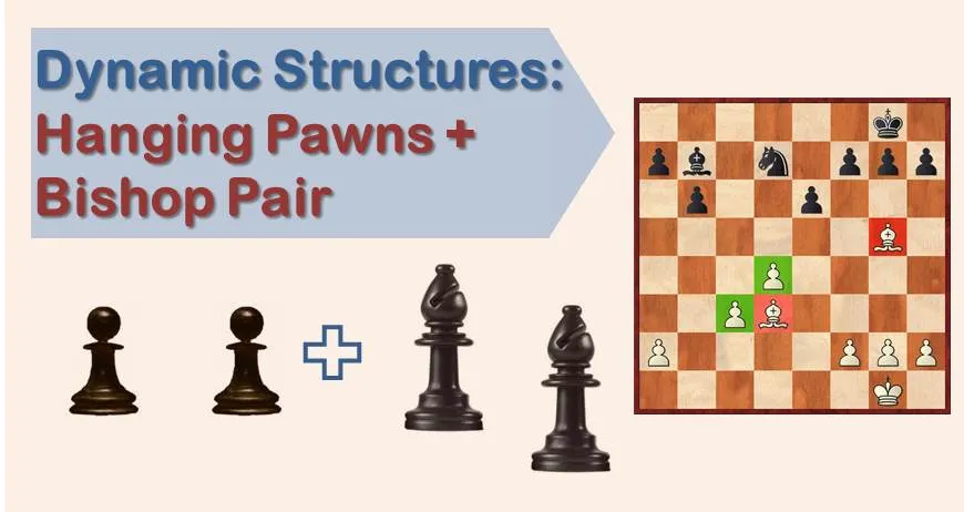 Dynamic Structures:  Hanging Pawns + Bishop Pair