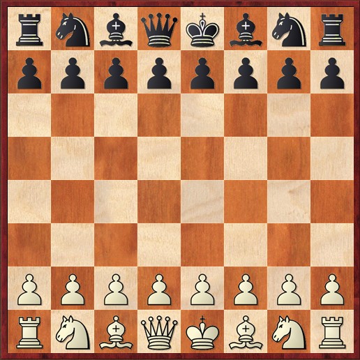 layout of chess pieces on board