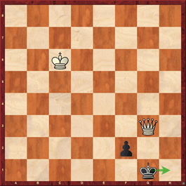Queen vs pawn