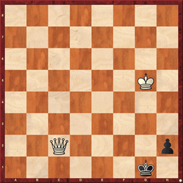Queen vs pawn