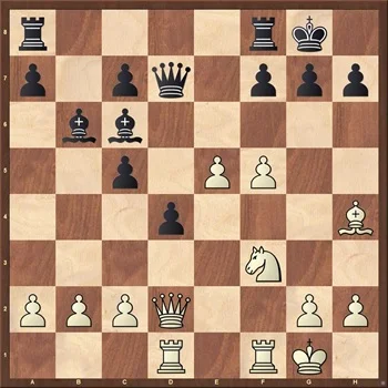 12…Bb6 13.Nd2 Nxd2 14.Qxd2 c5 15.Nf3 d4 16.Bf2 Bc6 17.Bh4 Qd7 18. Rad1 0-0 19.f5